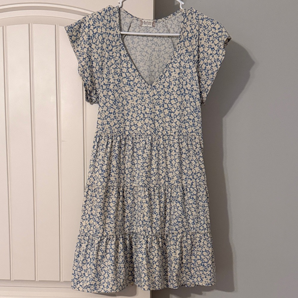 Altar'd State Blue and White Floral Dress